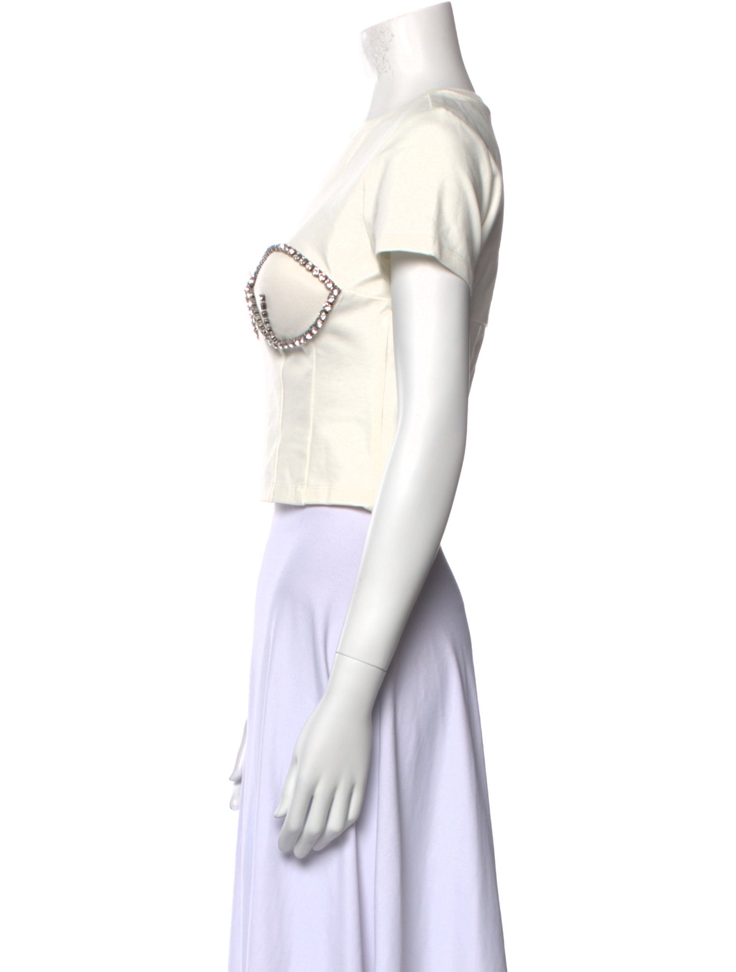 Area Crew Neck Short Sleeve Crop Top w/ Tags