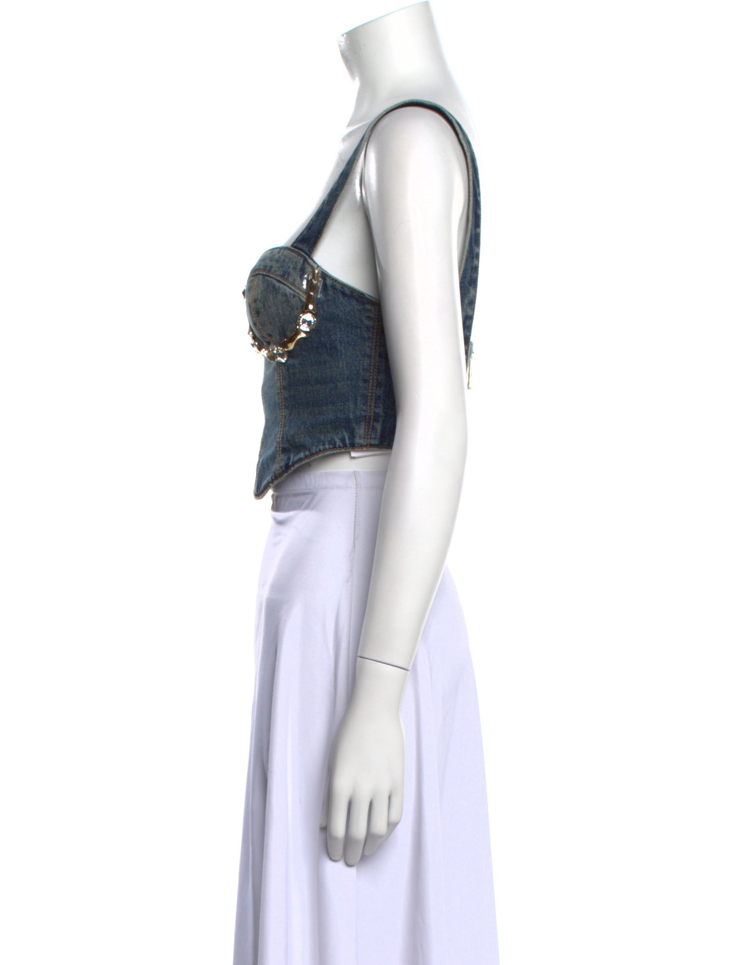 Area Square Neckline Sleeveless Crop Top w/ Tags
