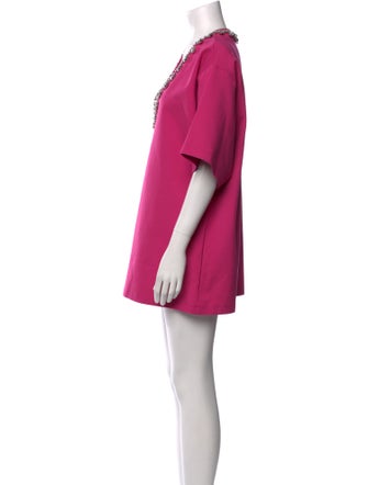 Area V-Neck Mini Dress