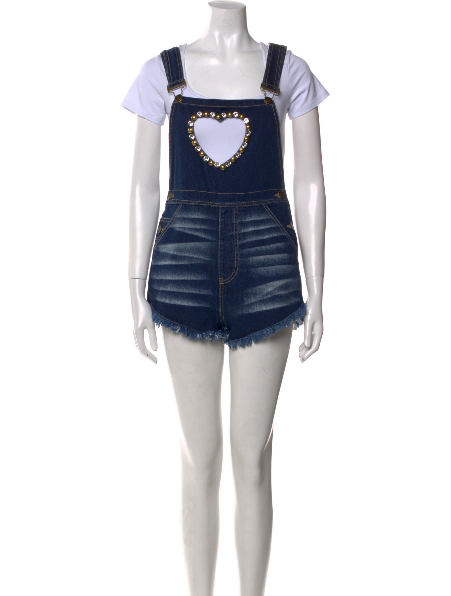 Area Printed Square Neckline Romper w/ Tags