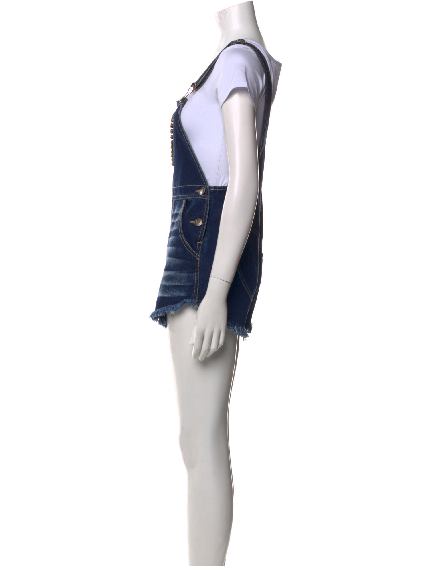 Area Printed Square Neckline Romper w/ Tags