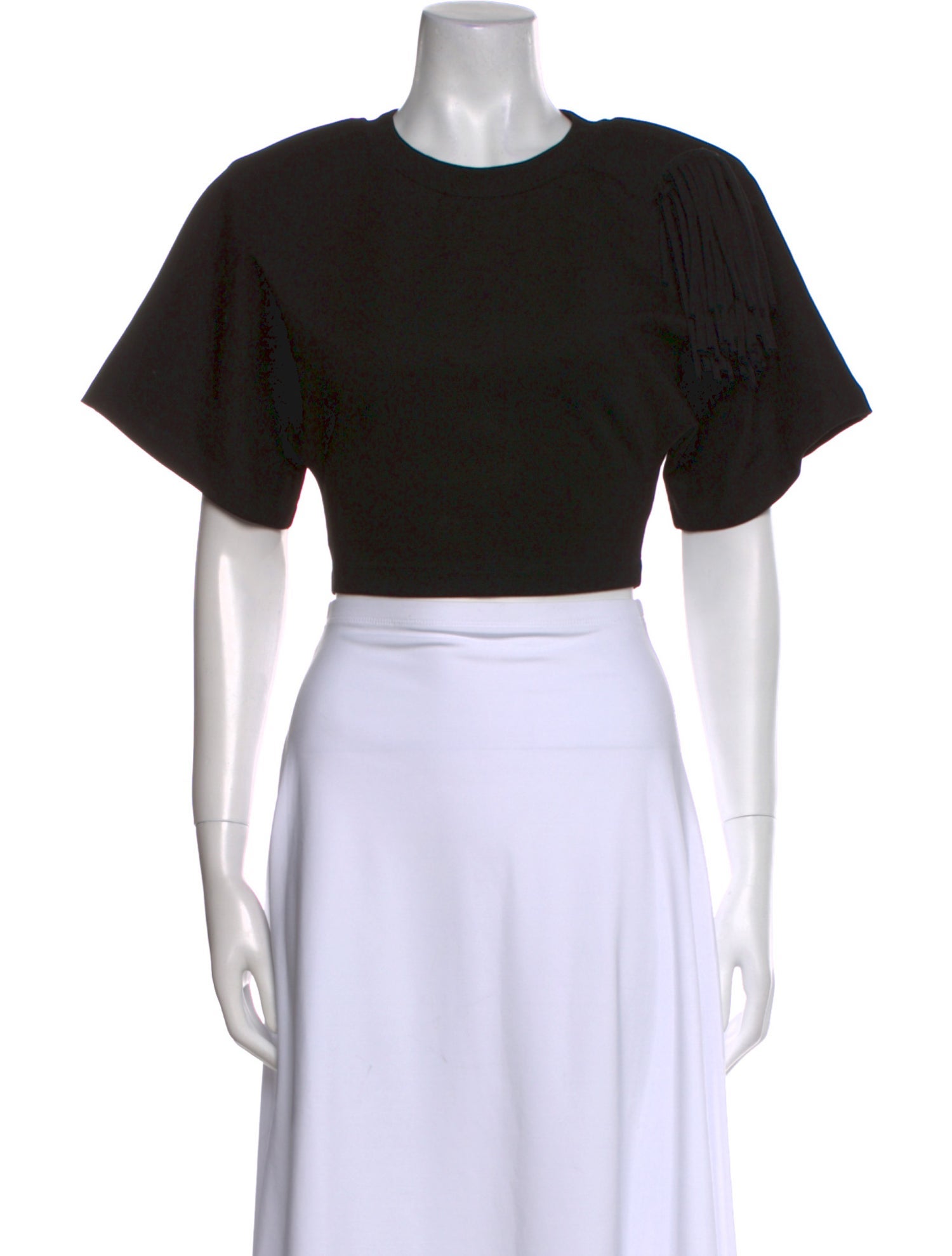 Area Crew Neck Short Sleeve Crop Top