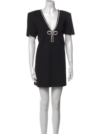 Area V-Neck Mini Dress