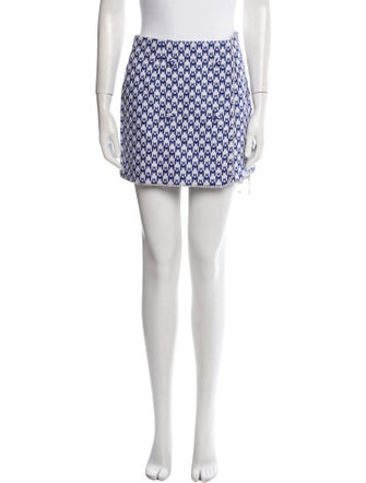 Area Printed Mini Skirt