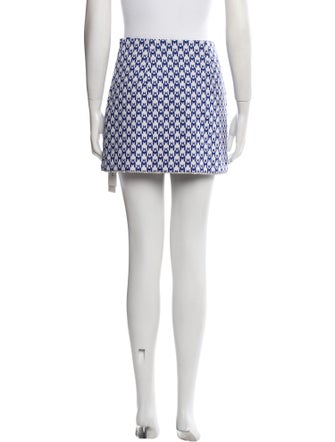 Area Printed Mini Skirt