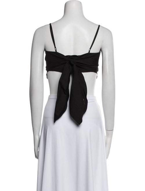 Area Square Neckline Sleeveless Crop Top