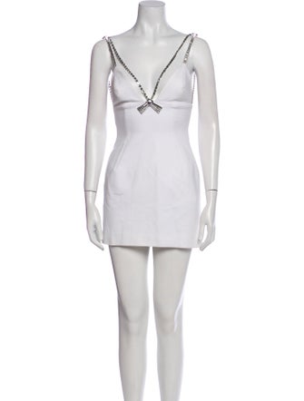 Area V-Neck Mini Dress