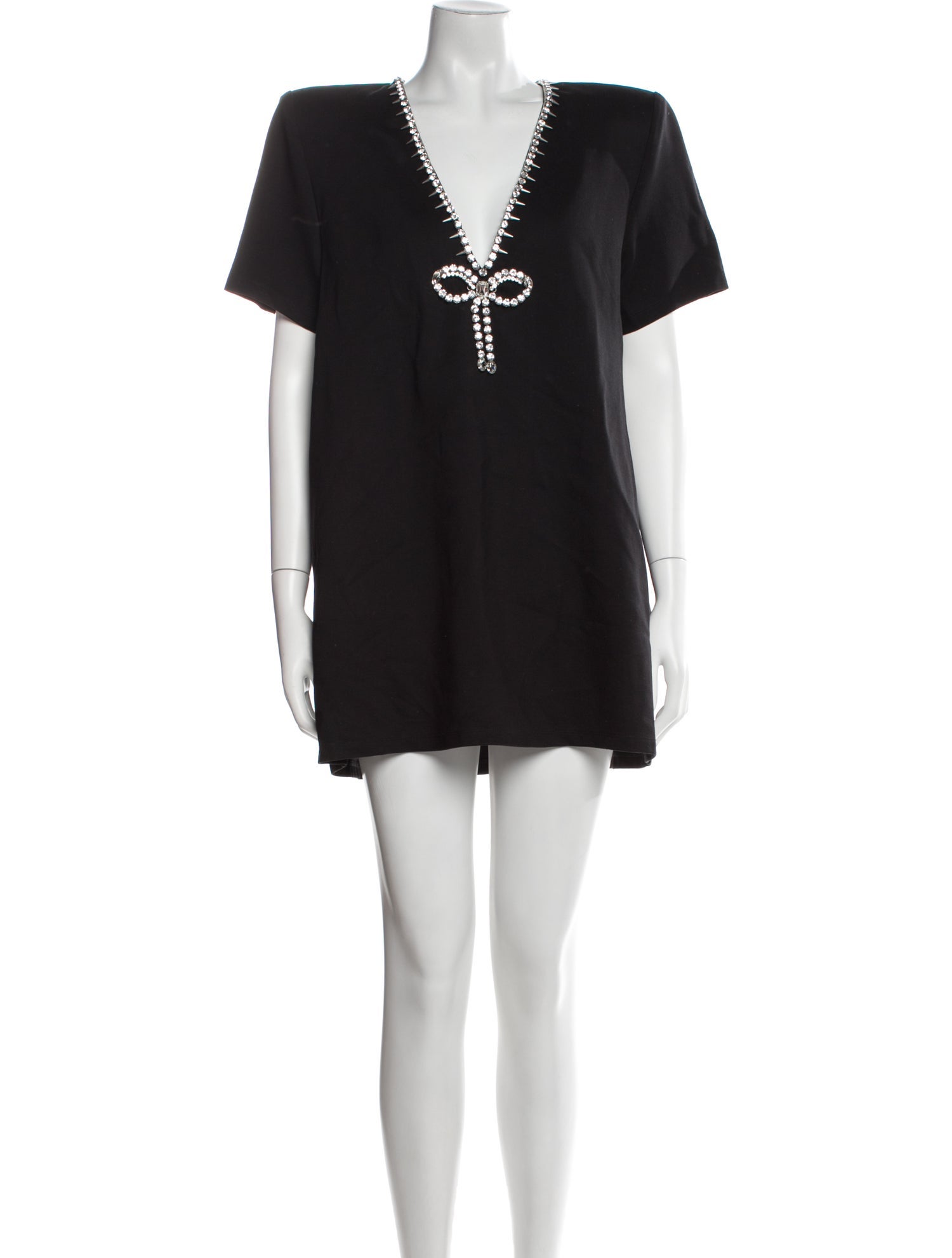 Area V-Neck Mini Dress