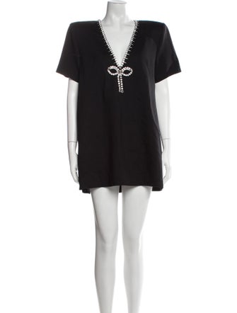 Area V-Neck Mini Dress