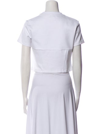 Area Crew Neck Short Sleeve Crop Top