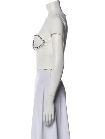 Area Crew Neck Short Sleeve Crop Top