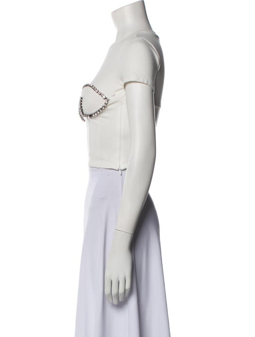 Area Crew Neck Short Sleeve Crop Top