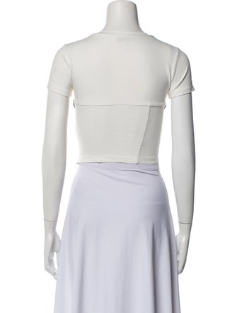 Area Crew Neck Short Sleeve Crop Top