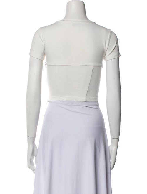 Area Crew Neck Short Sleeve Crop Top