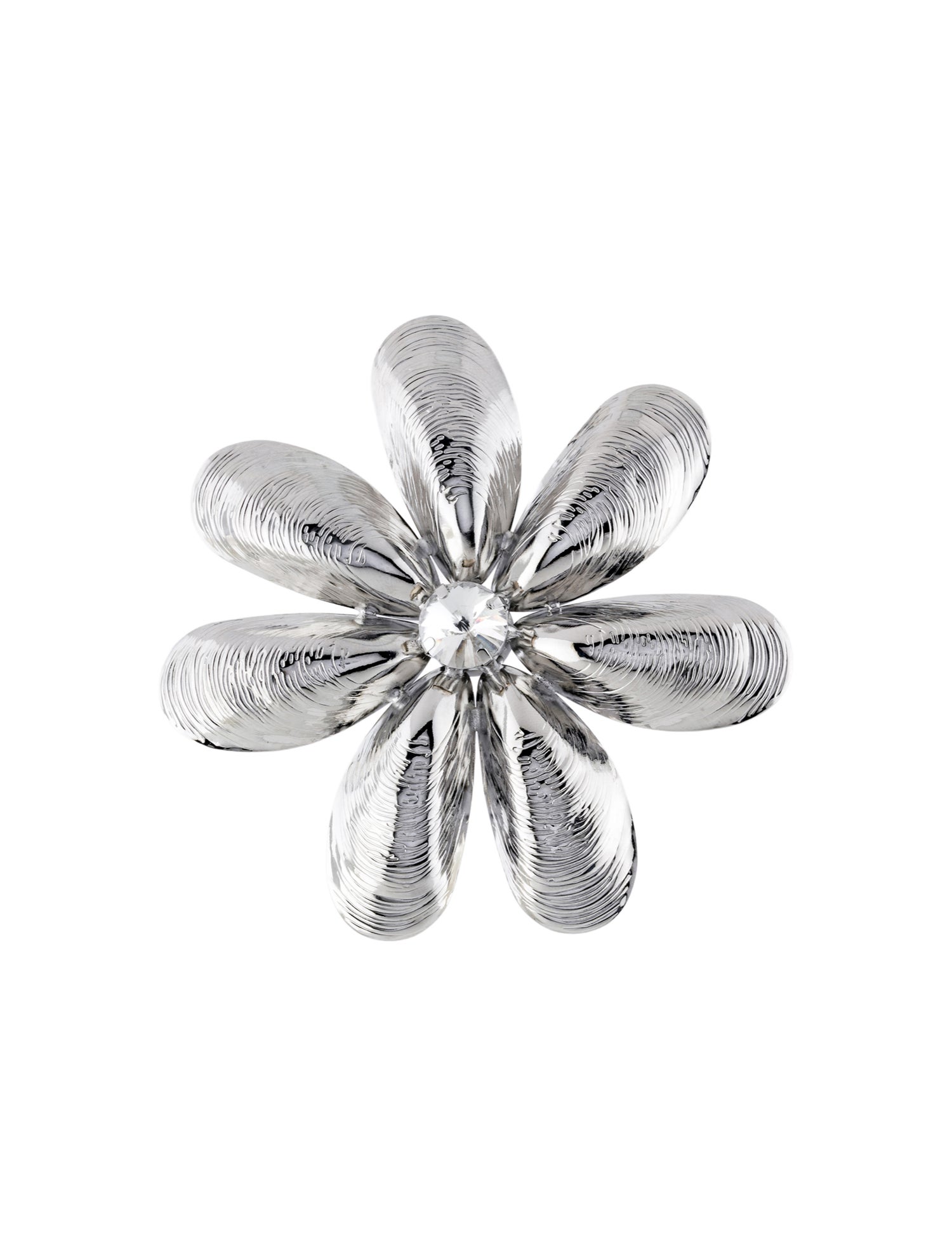 Area Crystal Oversized Flower Singular Ear Cuff Earring