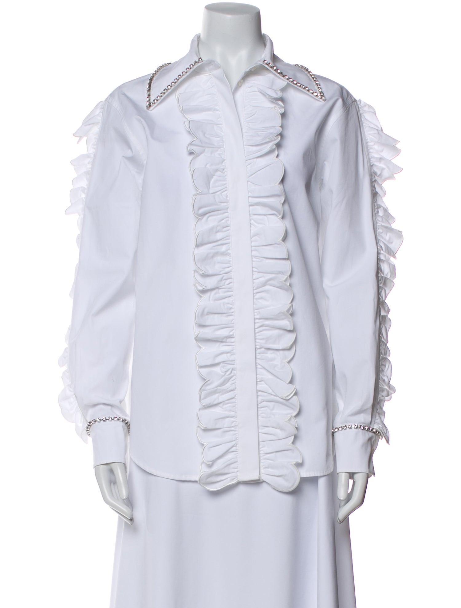 Area Long Sleeve Button-Up Top