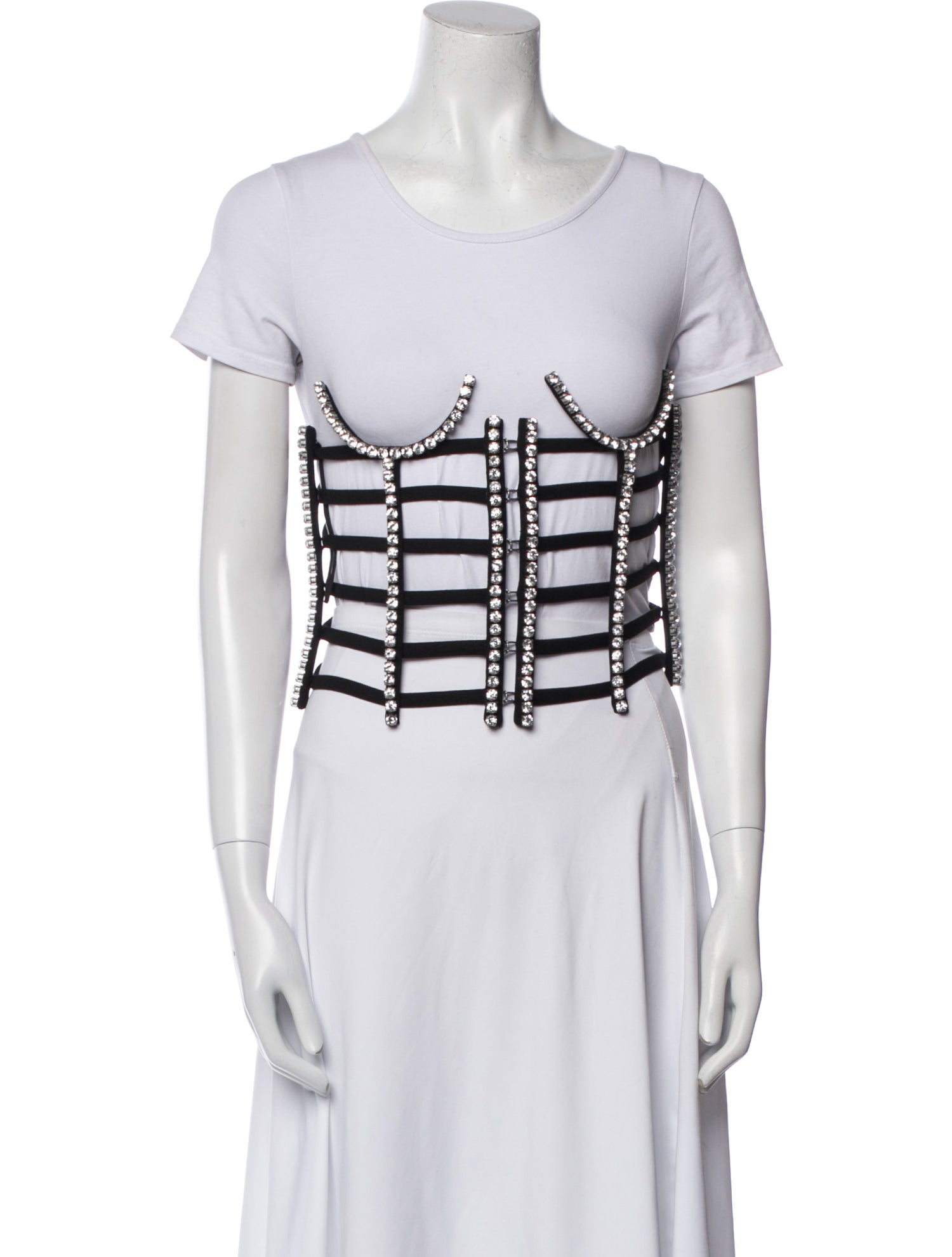 Area Printed Scoop Neck Crop Top w/ Tags