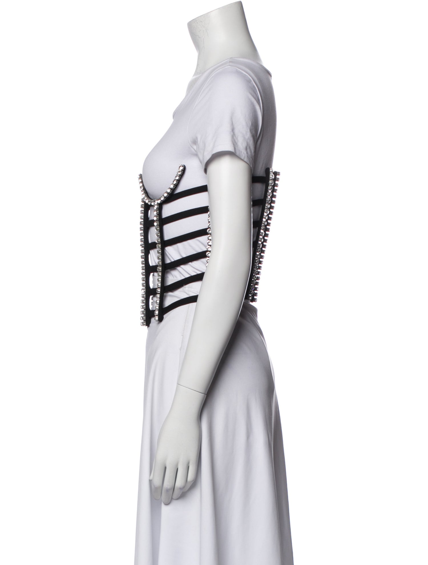 Area Printed Scoop Neck Crop Top w/ Tags