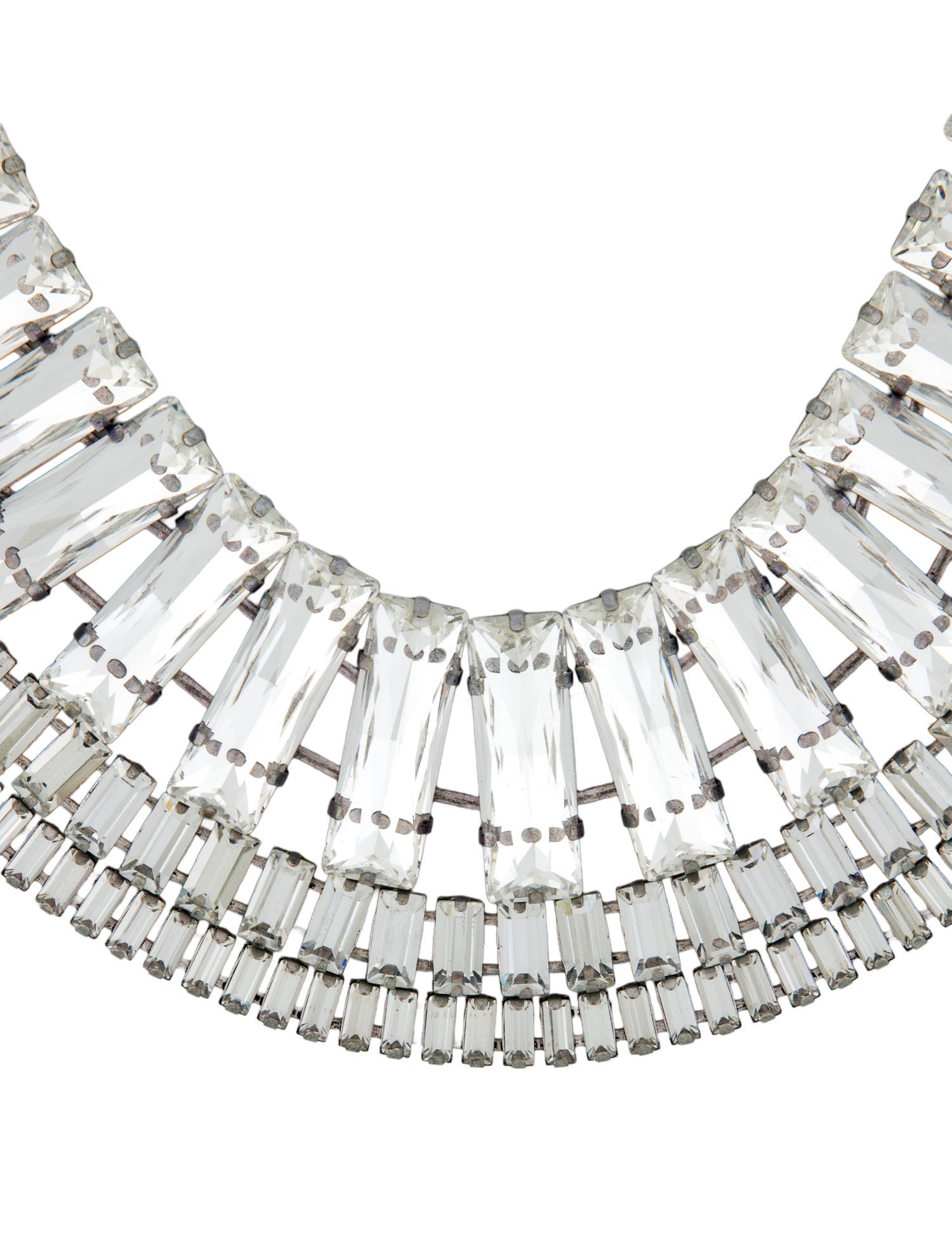 Area Crystal Baguette Choker Necklace