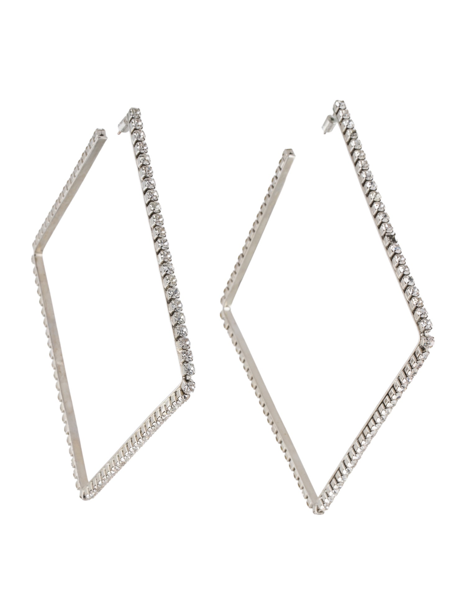 Area Crystal Dewi Square Hoop Earrings