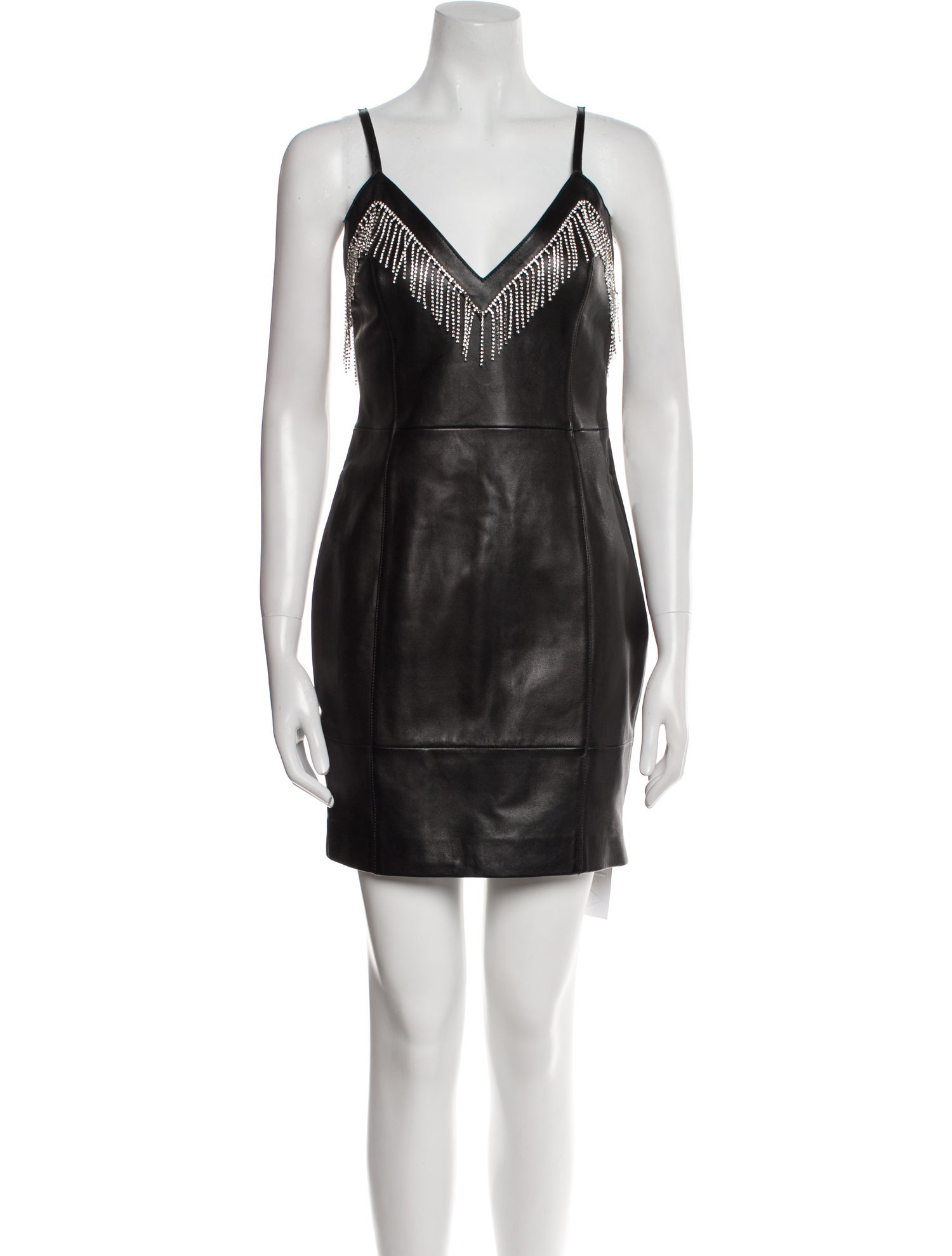 Area Leather Mini Dress