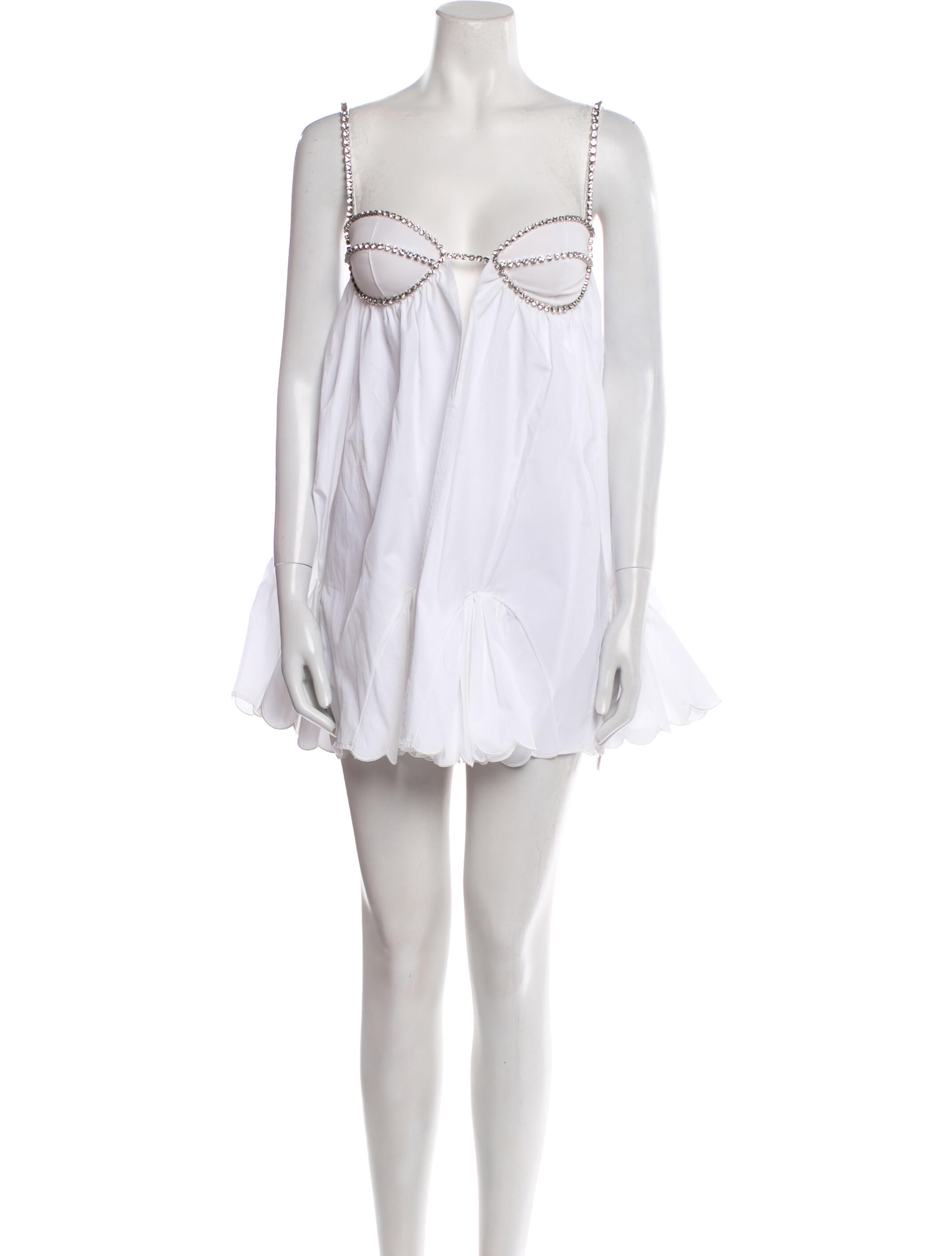 Area Square Neckline Mini Dress