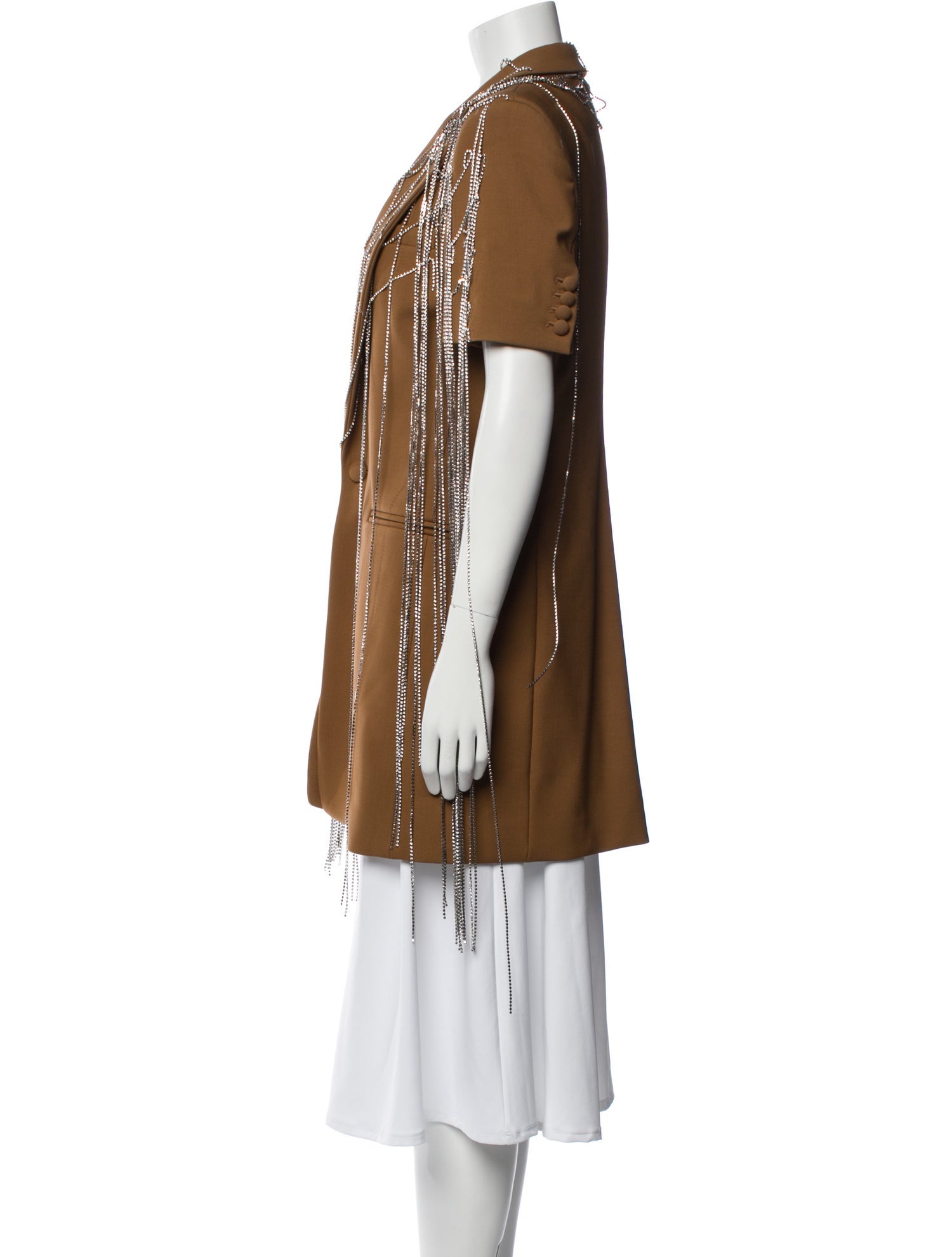 Area Wool Printed Coat