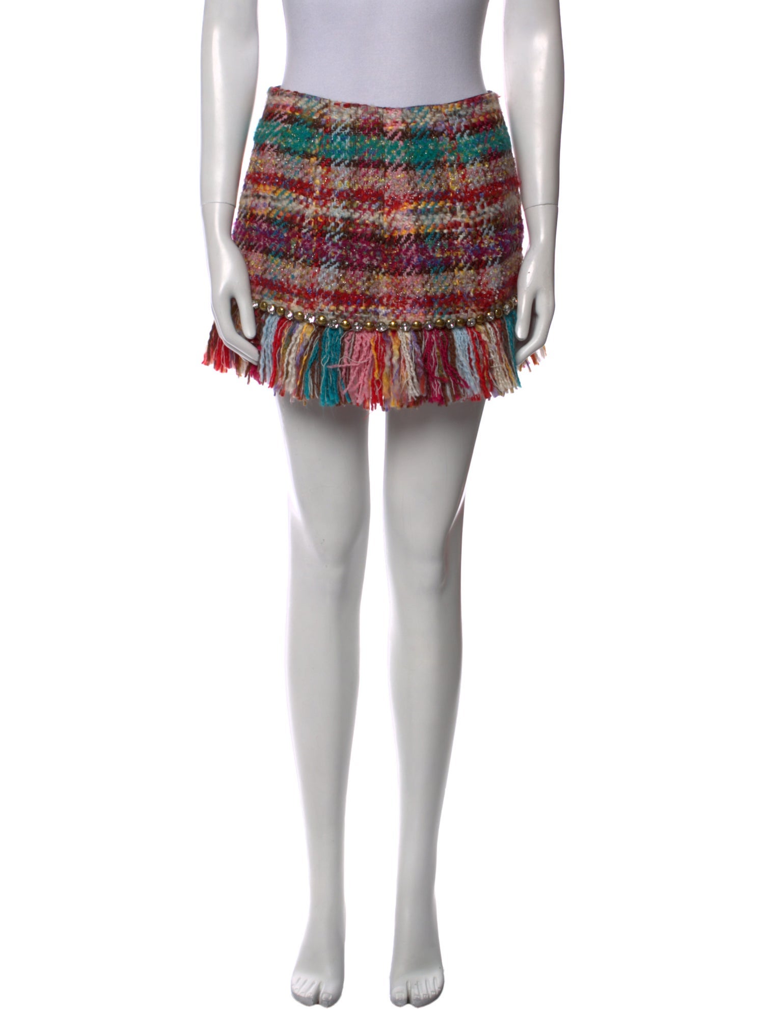 Area Striped Mini Skirt