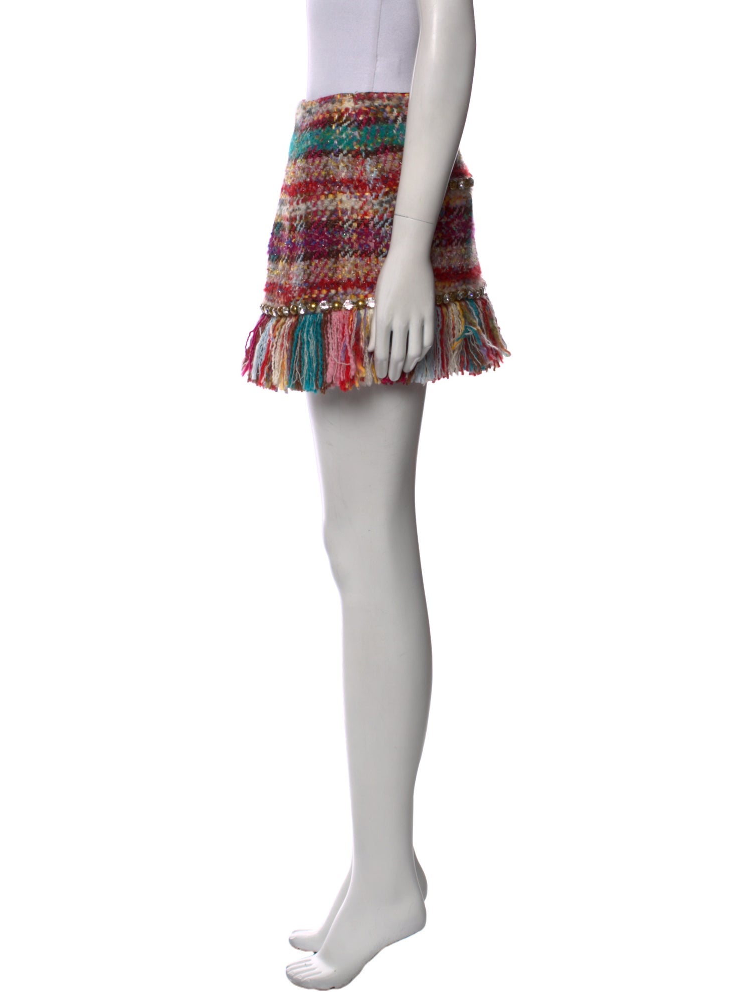 Area Striped Mini Skirt