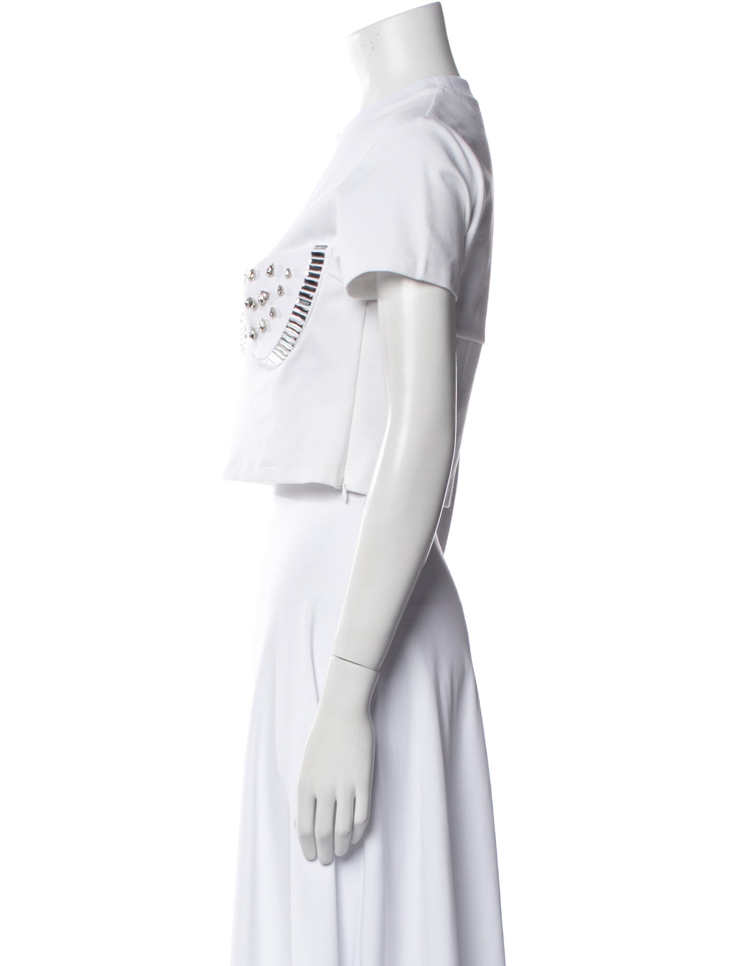 Area Crew Neck Short Sleeve Crop Top