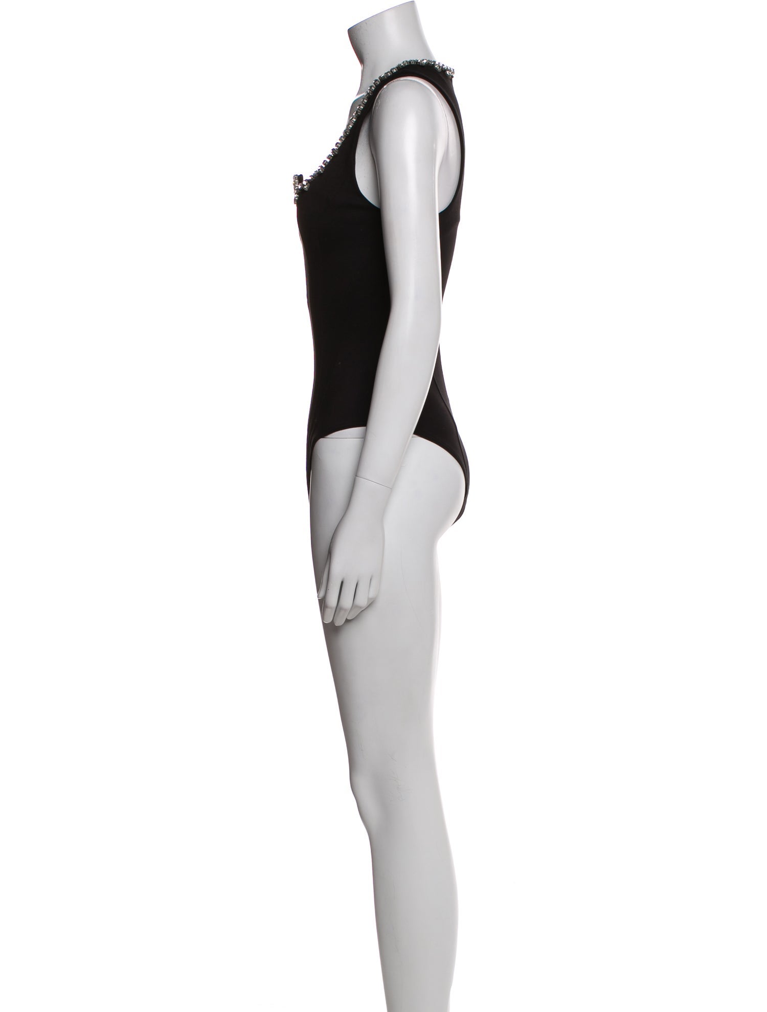 Area Square Neckline Sleeveless Bodysuit
