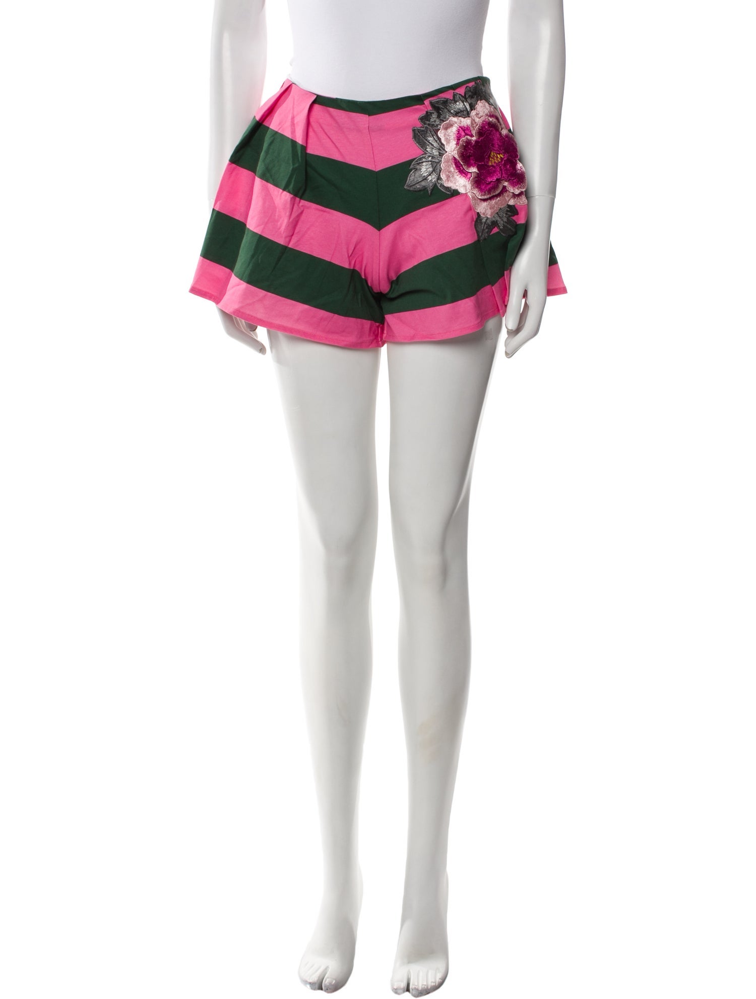 Area Striped Mini Shorts w/ Tags