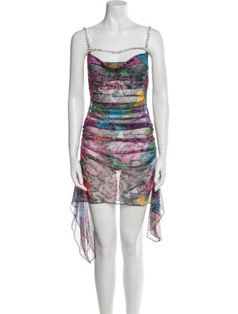 Area Printed Mini Dress