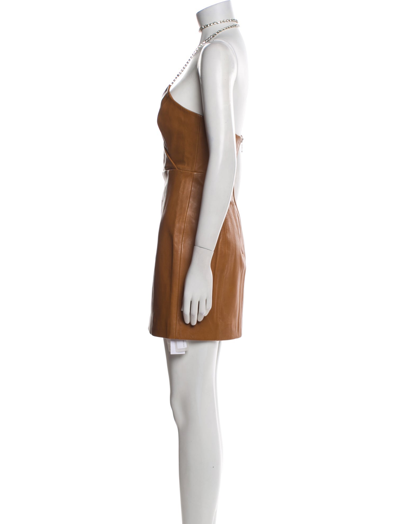 Area Leather Mini Dress