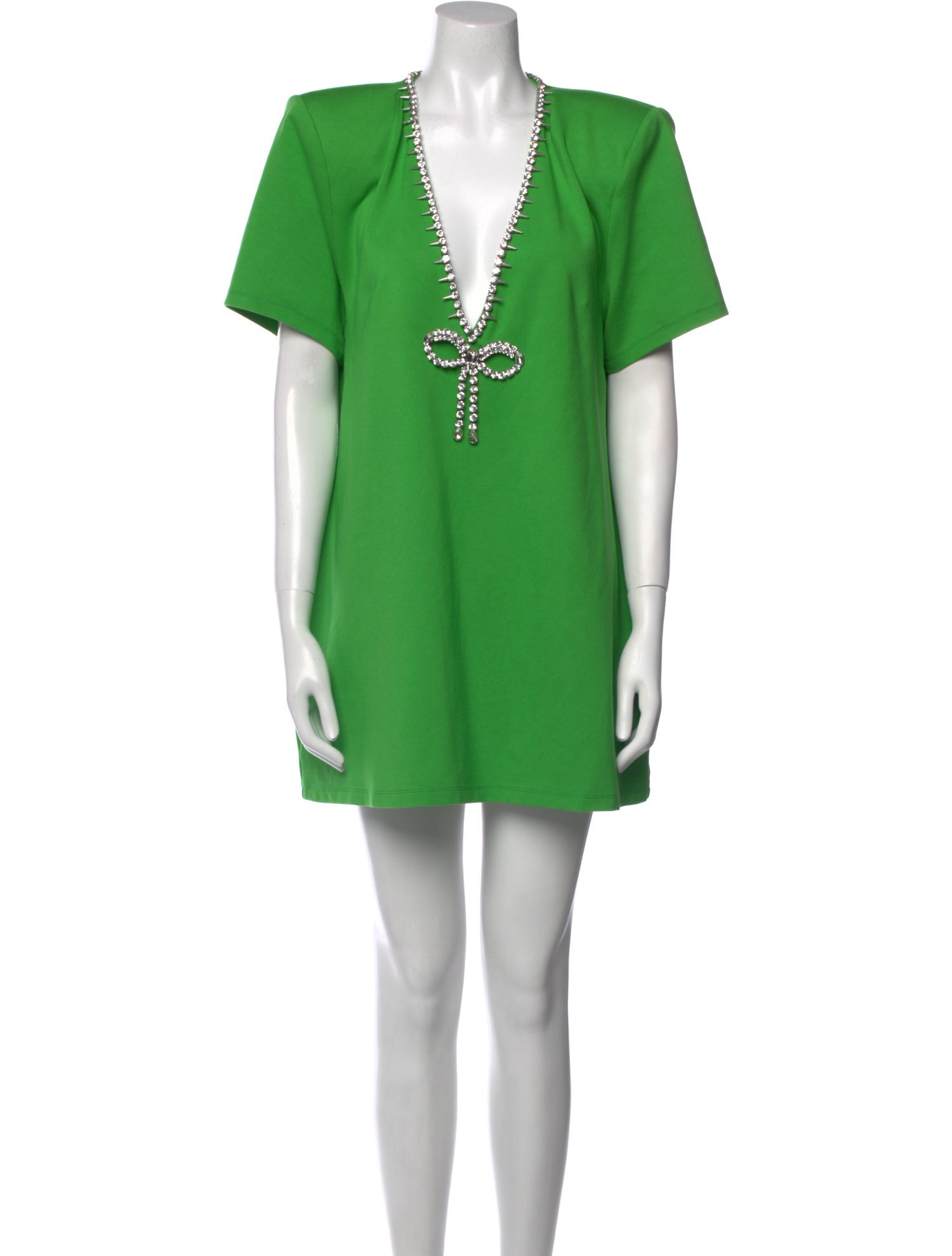 Area V-Neck Mini Dress