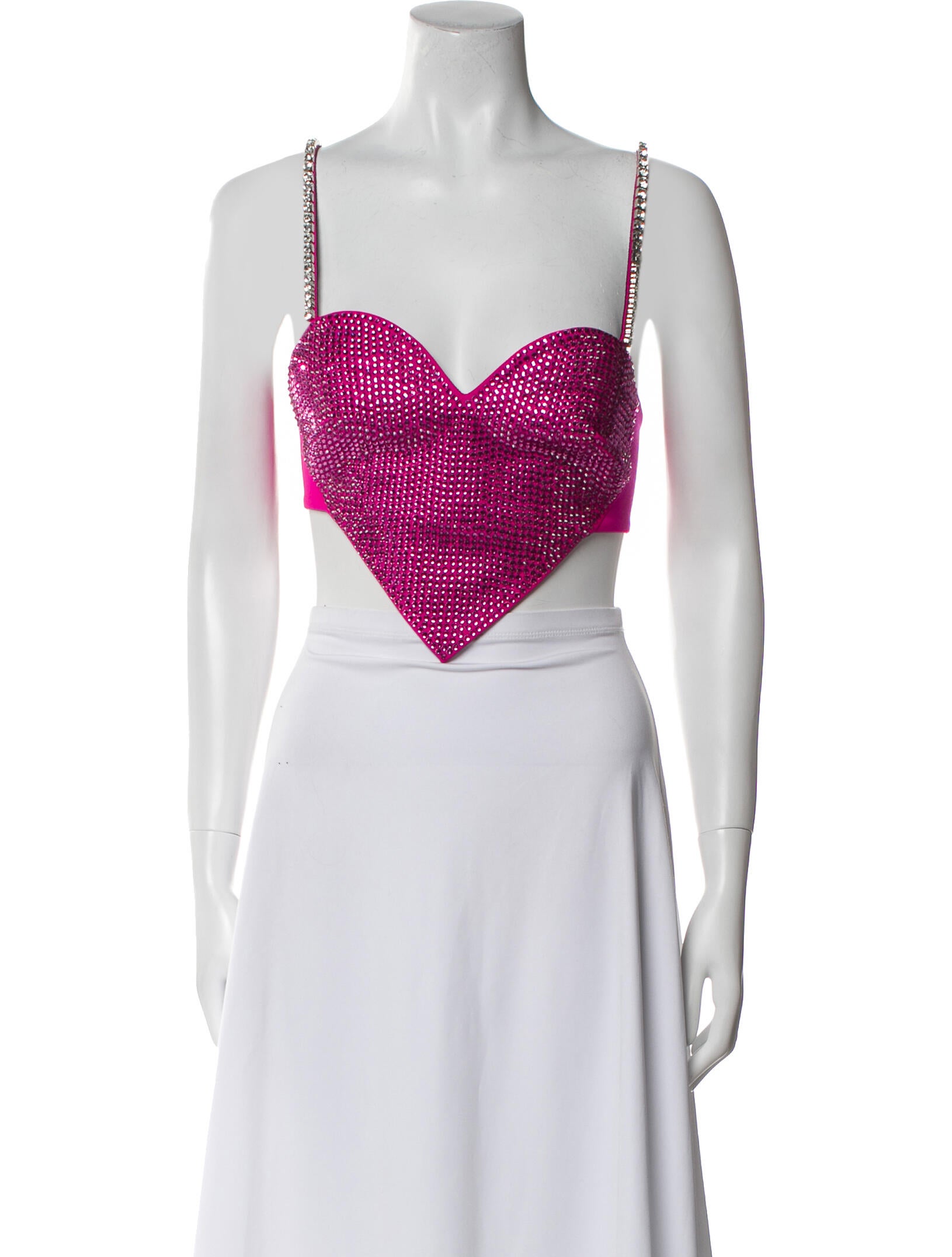 Area Wool V-Neck Crop Top