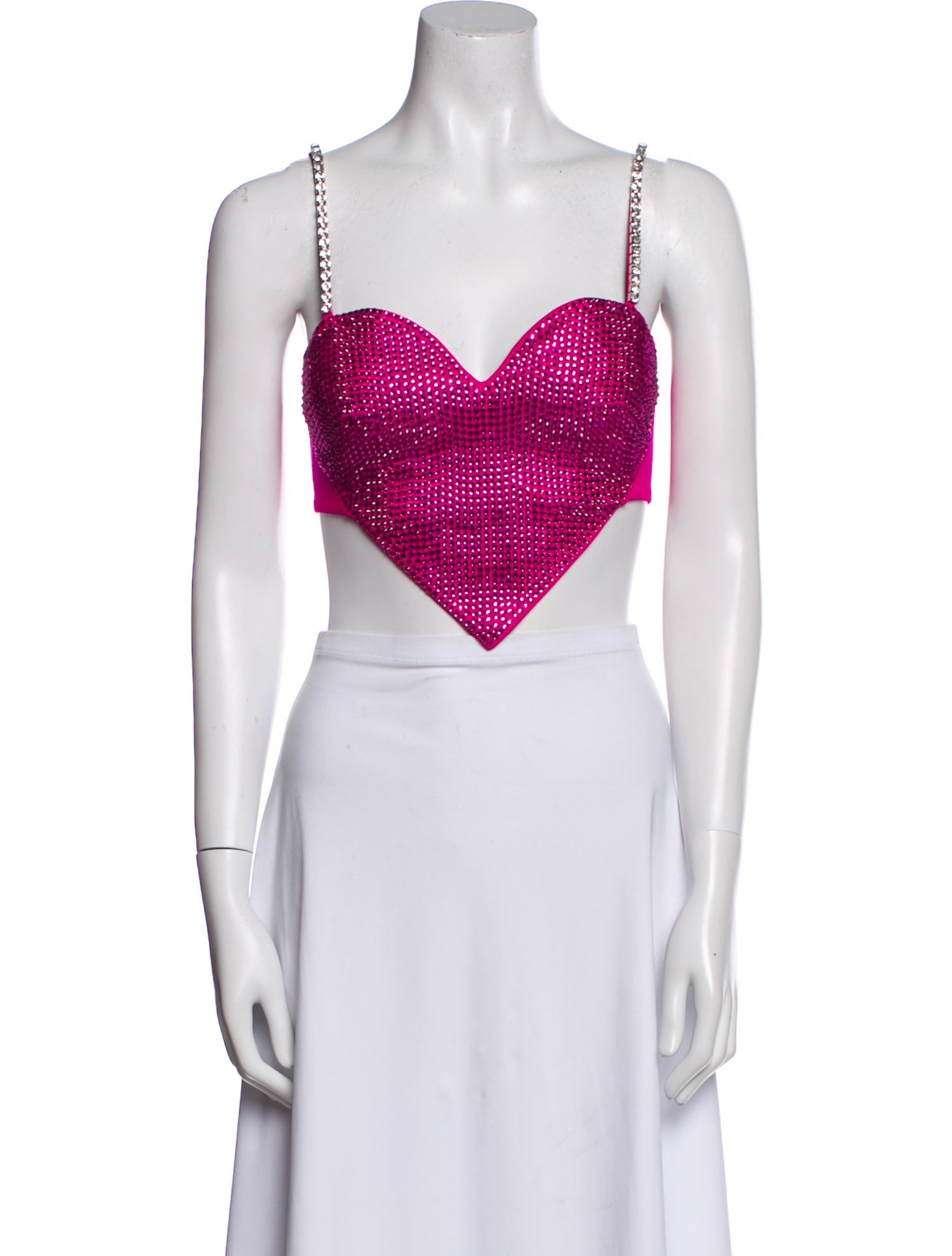 Area Wool V-Neck Crop Top w/ Tags