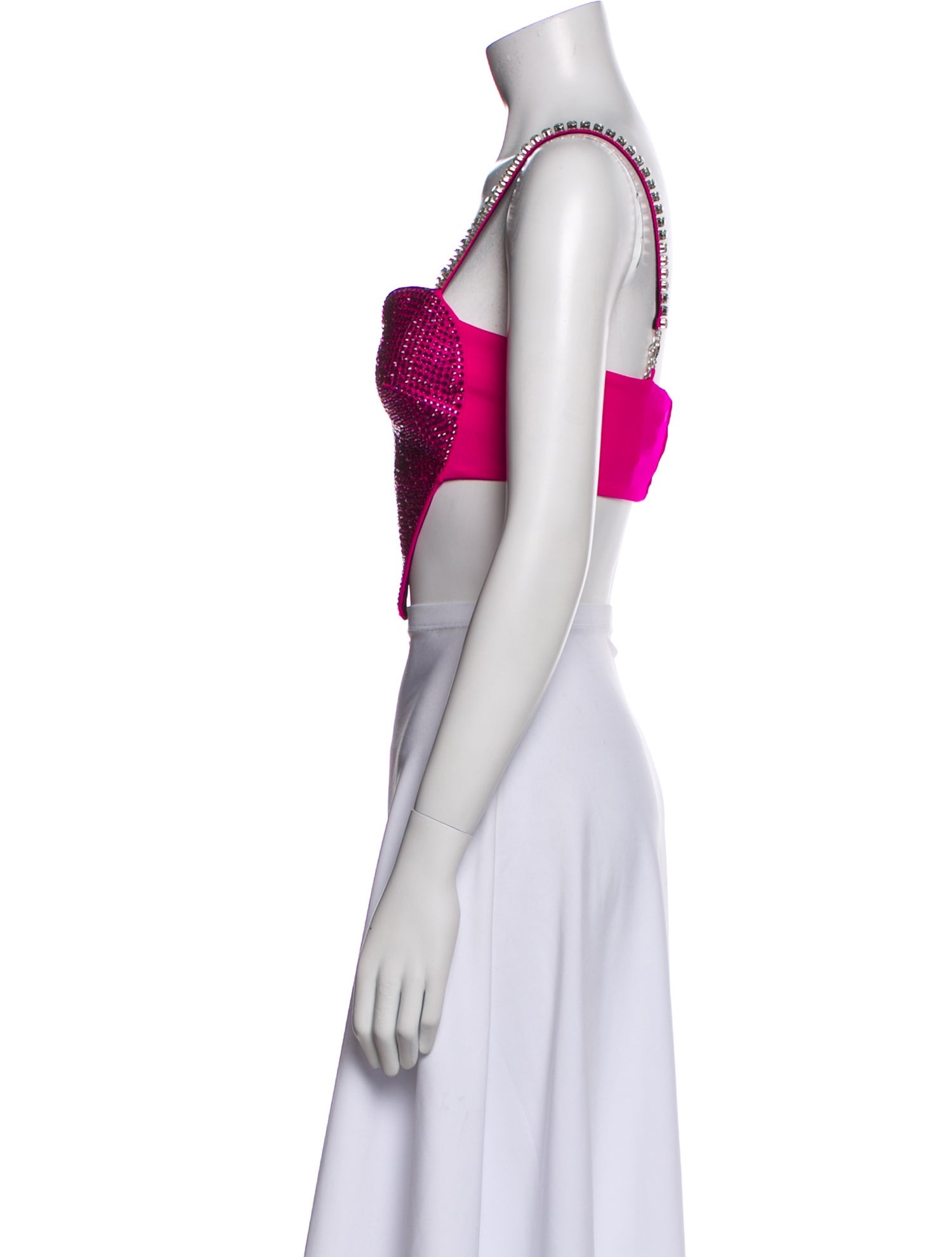 Area Wool V-Neck Crop Top w/ Tags