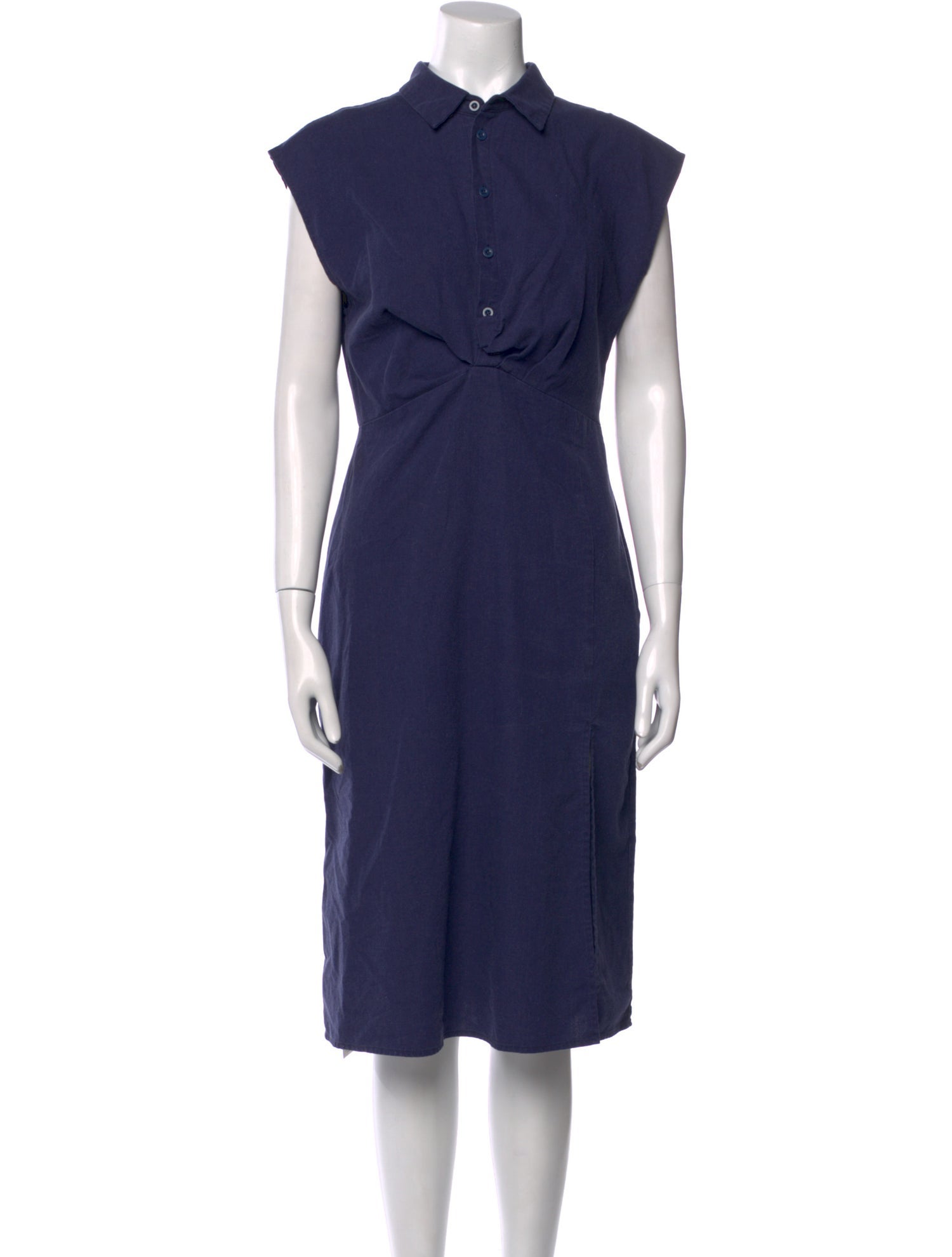 Area Linen Midi Length Dress