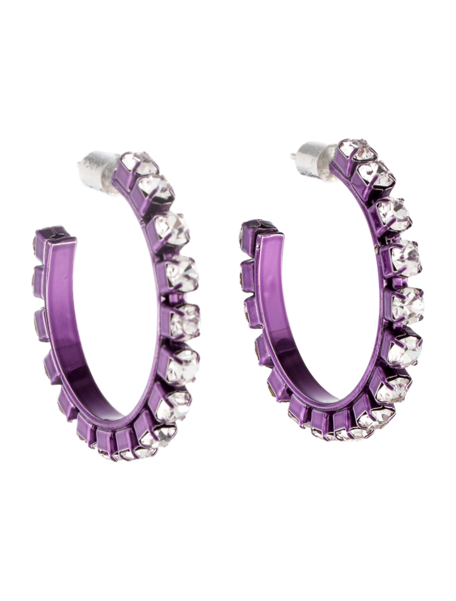 Area Crystal Hoop Earrings