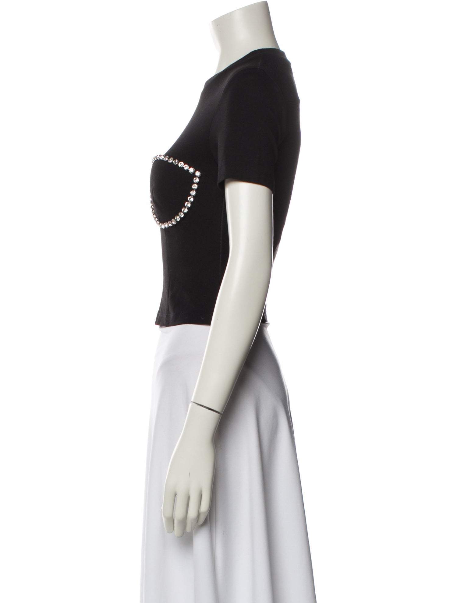 Area Crew Neck Short Sleeve Crop Top