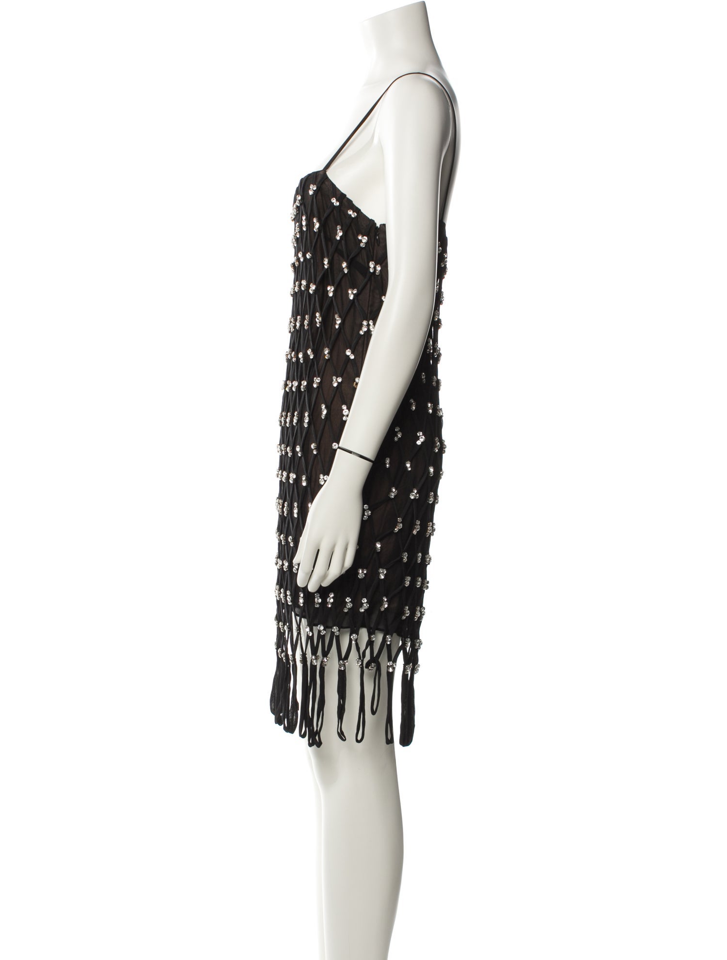 Area Square Neckline Mini Dress