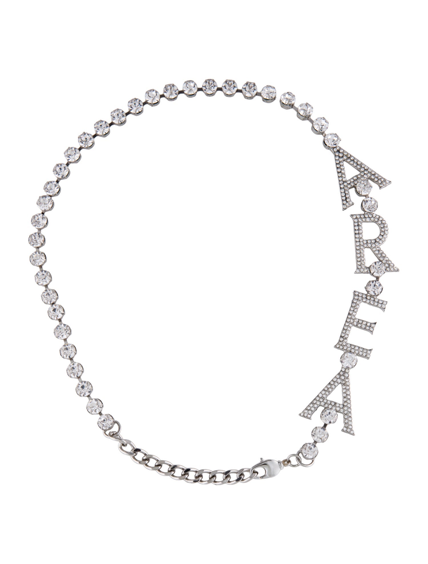 Area Logo Crystal Collar Necklace