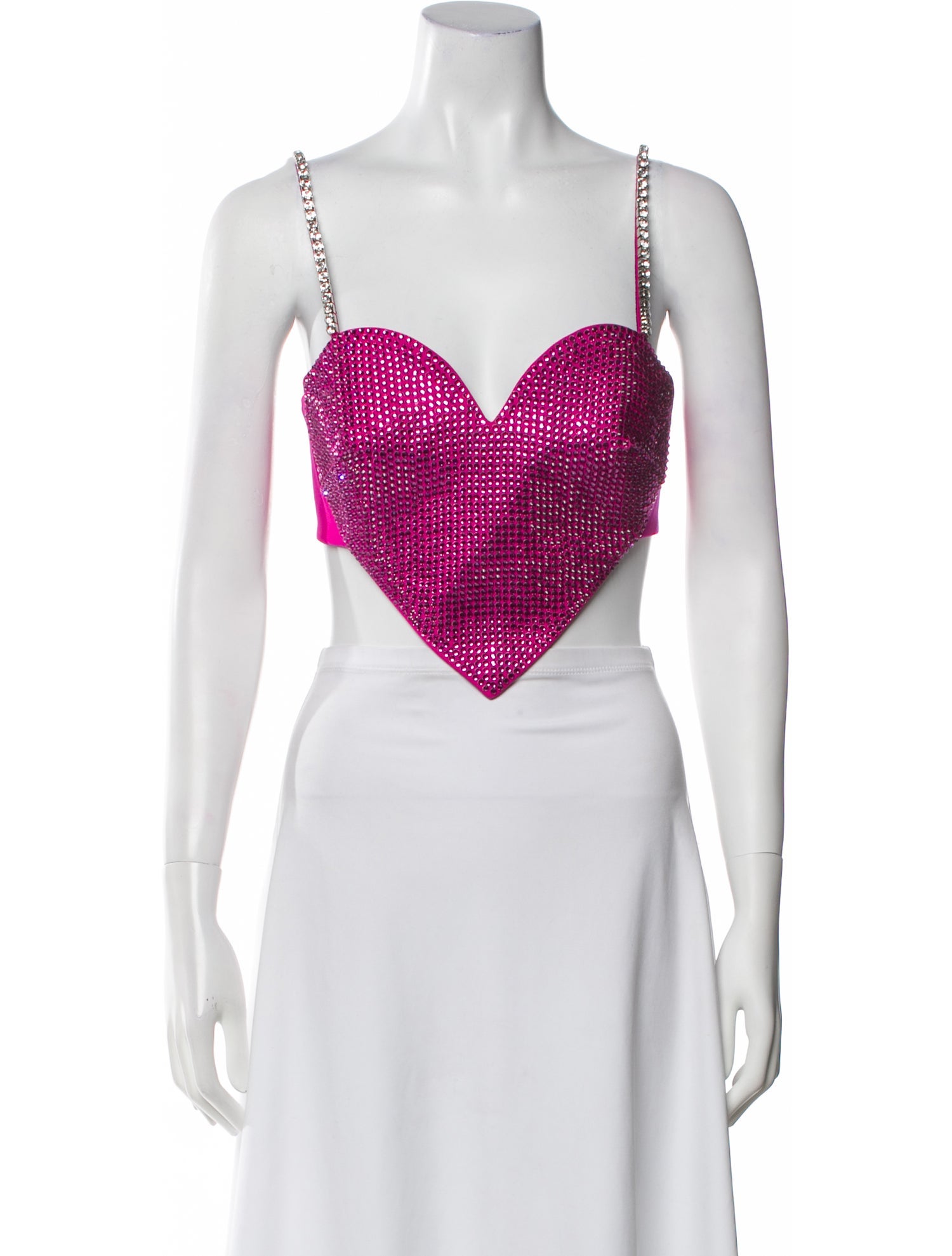 Area Wool V-Neck Crop Top