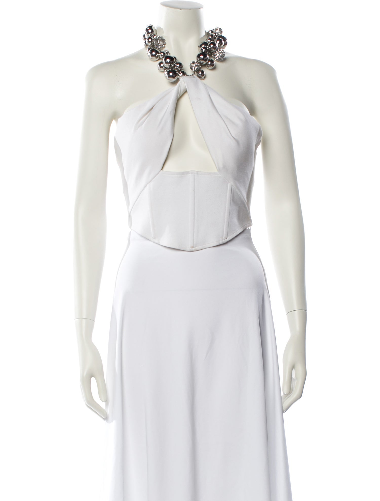 Area Halterneck Sleeveless Crop Top