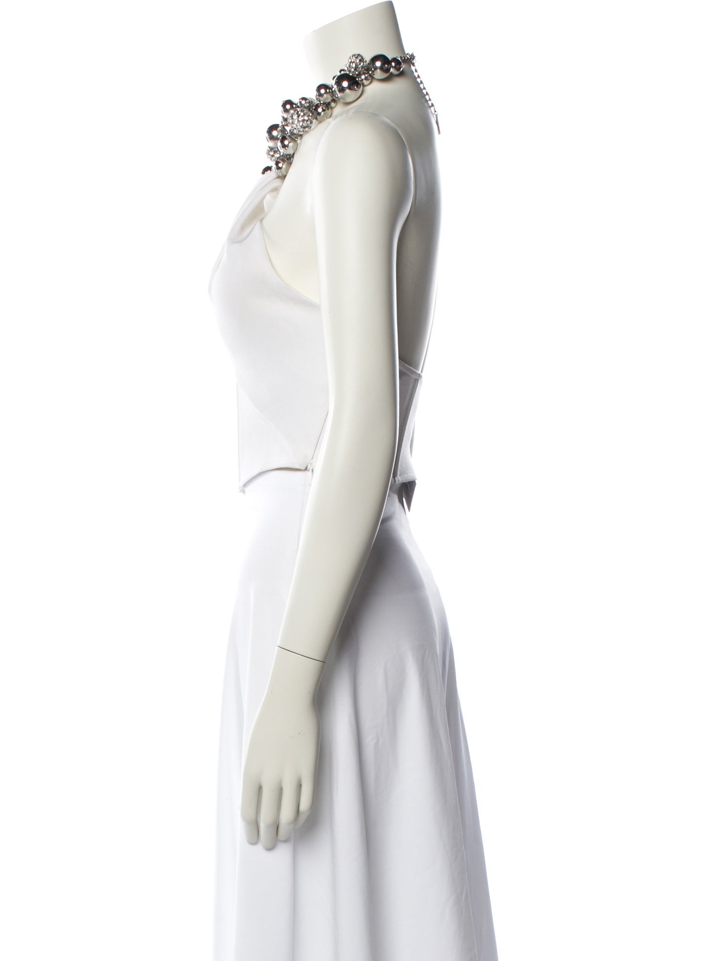 Area Halterneck Sleeveless Crop Top