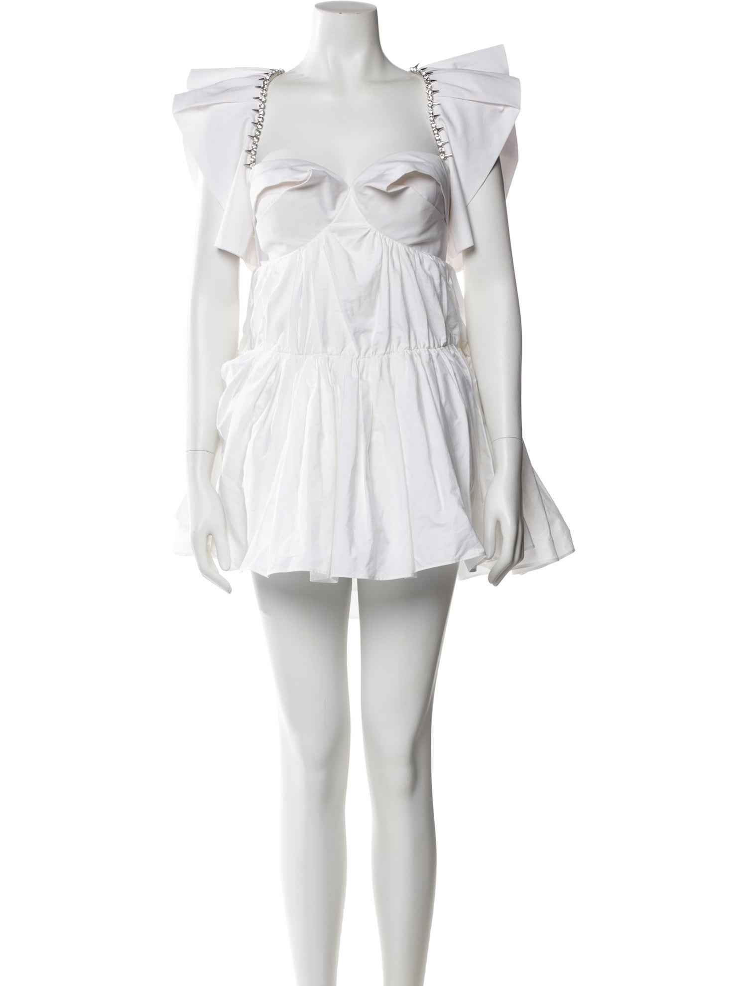 Area Square Neckline Mini Dress