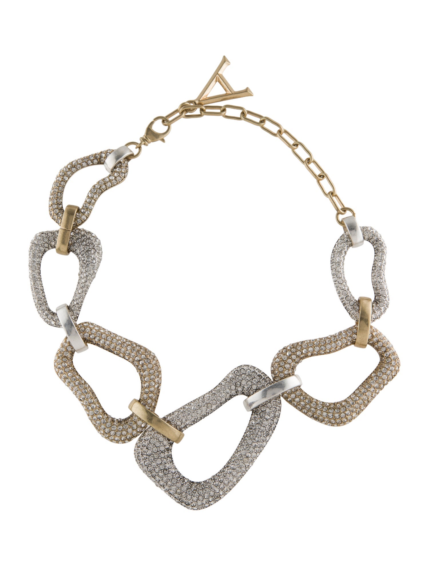 Area Crystal Link Necklace