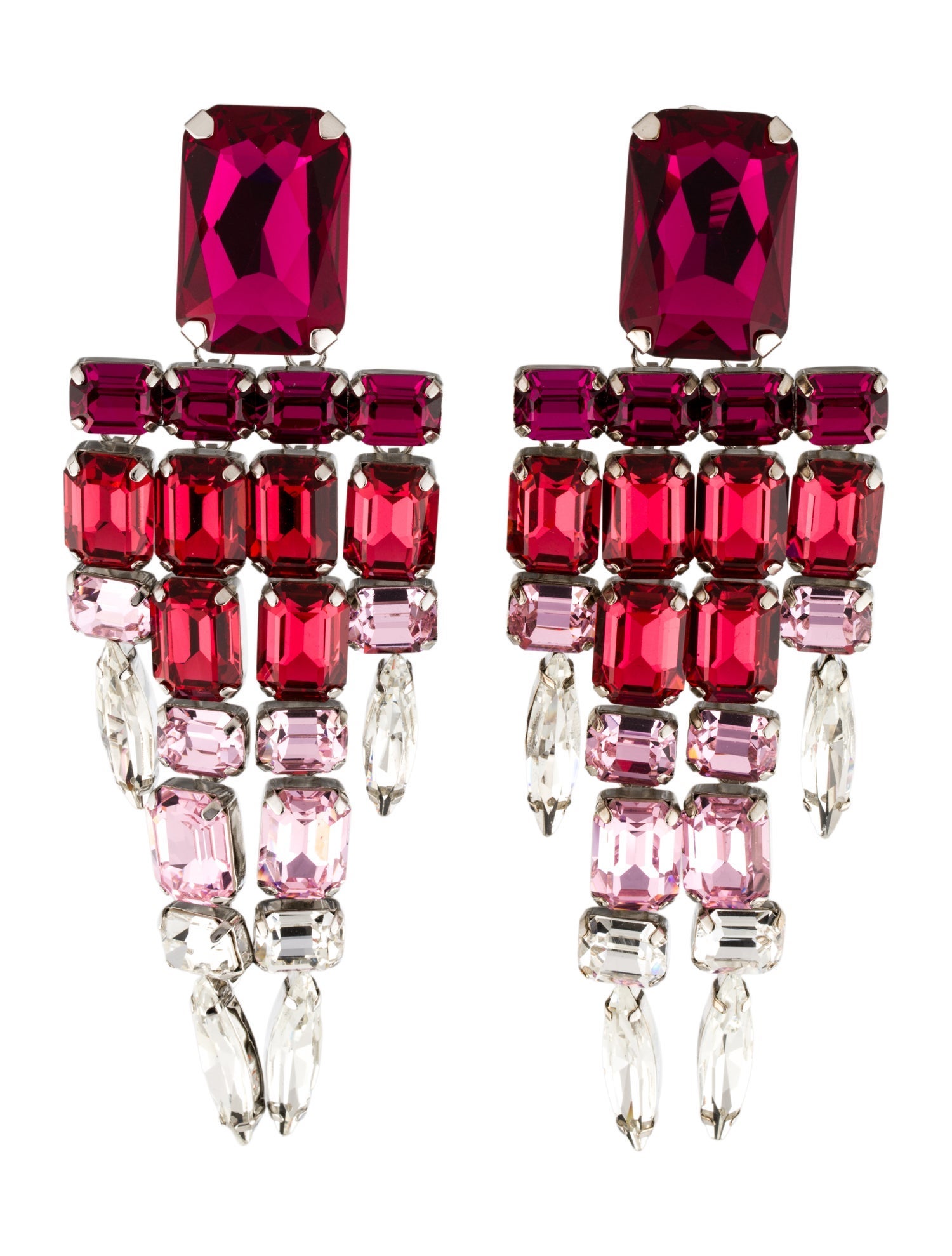 Area Ombre Crystal Chandelier Earrings