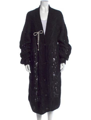 Pre-owned Area V-neck Sweater In Black